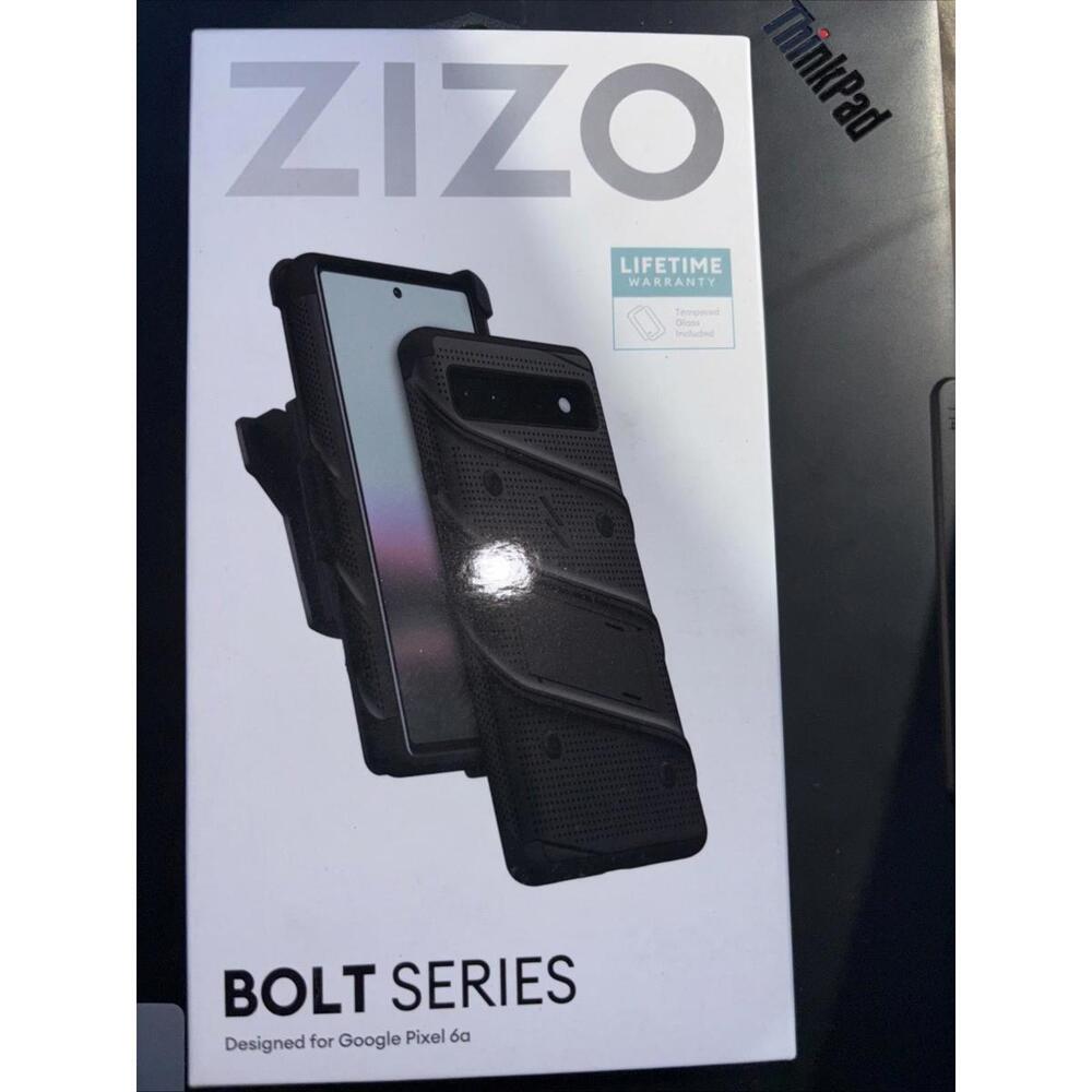 ZIZO Bolt‎ Case + Glass Google Pixel 6a Kickstand Holster Black NEW